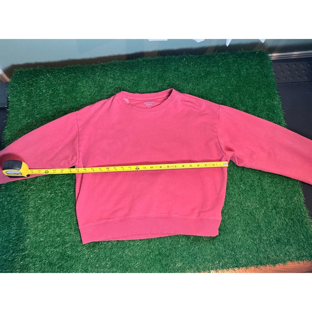 American Eagle Pink Crewneck Fleece Sweatshirt Womens Large 6780666578